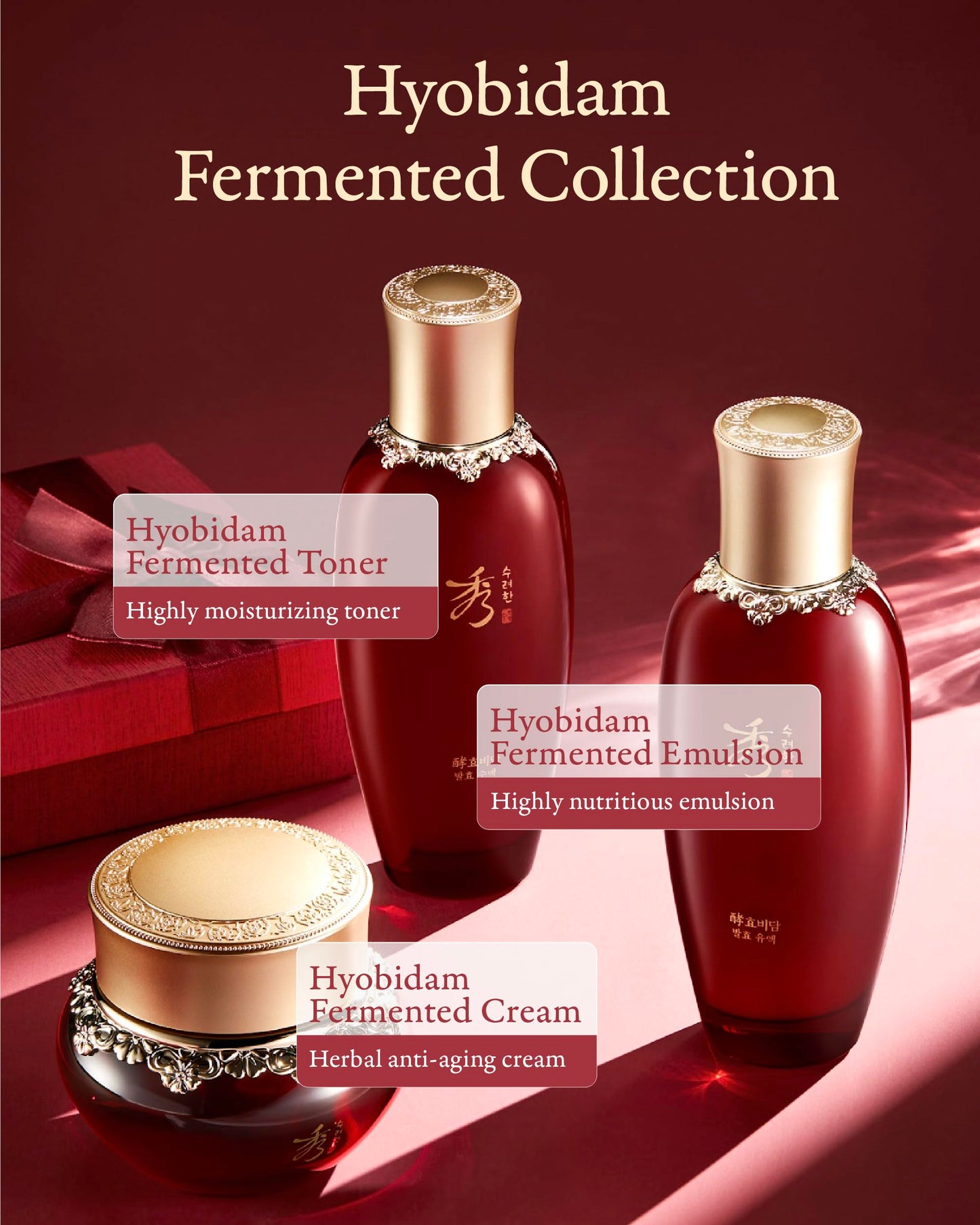 Sooryehan Hyobidam Fermented Eye Cream (0.84 fl oz) - Korean Skincare, Luxury Premium High-end Cream, Intensive Skin Care