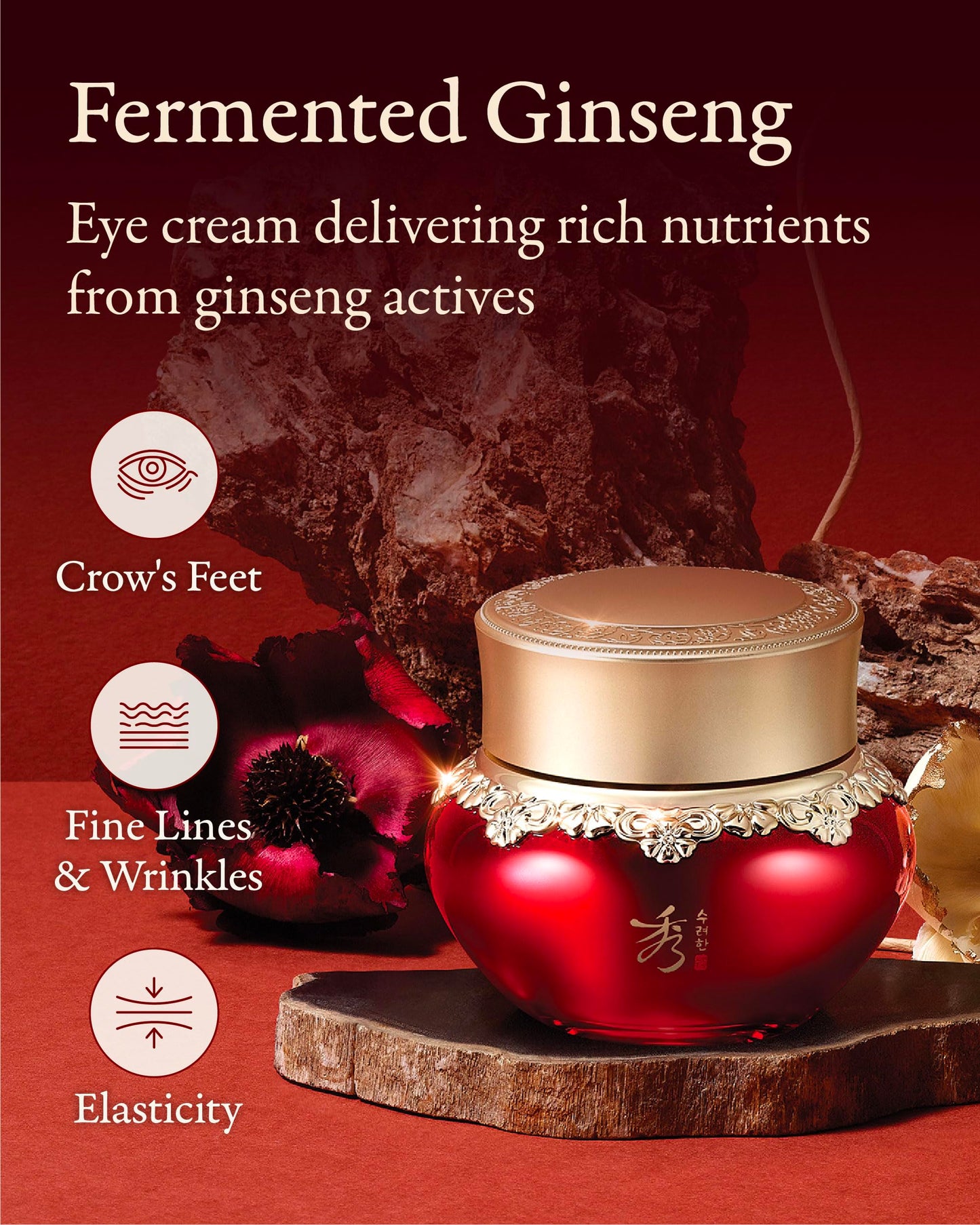 Sooryehan Hyobidam Fermented Eye Cream (0.84 fl oz) - Korean Skincare, Luxury Premium High-end Cream, Intensive Skin Care